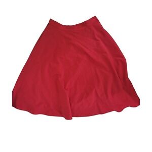 ModCloth Red Skater Circle Elastic Waist Casual Mini Skirt Women's M‎